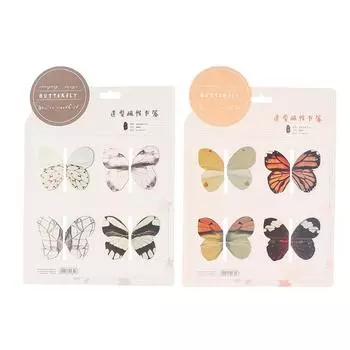 4 шт./упак. Магнитные закладки-бабочки, магнитные маркеры для страниц, складная бабочка