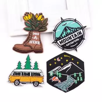 4 шт./упак. плавкая нашивка с вышивкой, гладильная нашивка для одежды, термоклеевые нашивки для курток, джинсов, рюкзак, гладильная нашивка для шитья