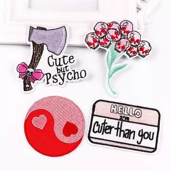 4 шт./упак. плавкая нашивка с вышивкой, гладильная нашивка для одежды, термоклеевые нашивки для курток, джинсов, рюкзак, гладильная нашивка для шитья