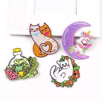 4 шт./упак. плавкая нашивка с вышивкой, гладильная нашивка для одежды, термоклеевые нашивки для курток, джинсов, рюкзак, гладильная нашивка для шитья