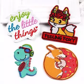 4 шт./упак. плавкая нашивка с вышивкой, гладильная нашивка для одежды, термоклеевые нашивки для курток, джинсов, рюкзак, гладильная нашивка для шитья