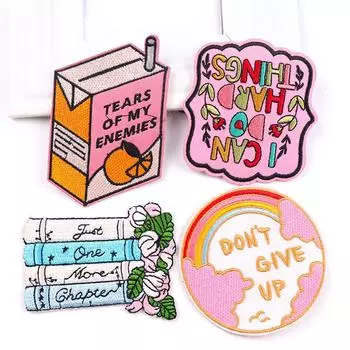 4 шт./упак. плавкая нашивка с вышивкой, гладильная нашивка для одежды, термоклеевые нашивки для курток, джинсов, рюкзак, гладильная нашивка для шитья