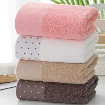 4 шт./упак. полотенца для лица в горошек, полосатые хлопковые полотенца для дома, ванной комнаты, отеля, для взрослых и детей, салфетки для лица, салфетки для лица