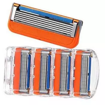 4 шт./упак. Профессиональные бритвенные лезвия с 5 слоями, совместимые с мужским уходом за лицом или Mache 3
