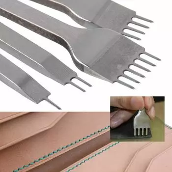 4 шт./упак. Зубец Leder flach Meiel Locher Stanzen Lochzange Дырокол для вышивания Werkzeug 0.4cm(0.15inch)