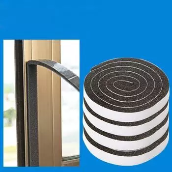 4 шт. уплотнительные ленты, уплотнители для окон и дверей, зазоры, прикрепленные к пыли, ветру, шуму, ветрозащитный, противошумный чёрный