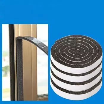 4 шт. уплотнительные ленты, уплотнители для окон, дверей, зазоров, прикрепленные к пыли, ветру, шуму, ветрозащитные, противошумные, уплотнительные ленты чёрный