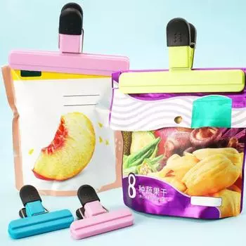 4 шт. уплотнительные зажимы для хранения пищевых продуктов, пластиковые герметичные зажимы для пакетов, прочная ручка для закусок, кофе Large