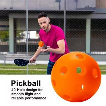 4 шт., устойчивые к растрескиванию уличные шарики с 40 отверстиями, гладкие, без заусенцев, исключительная долговечность, игрушки с шариками для пиклболов синий