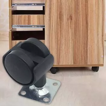 4 шт., устойчивый к царапинам резьбовой плунжер, отличные 1,5-дюймовые износостойкие прочные несущие мебельные колеса, поворотные колеса чёрный