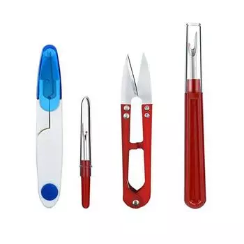 4 шт., устройство для удаления швов, ручные петли для одежды, бирка для одежды, вышивка, ножницы для обрезки ниток, лоскутное шитье, поделки ручной работы Set 2