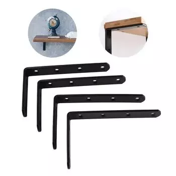 4 шт. утолщенный кронштейн для полки L-образный фиксированный кронштейн многофункциональный держатель полки мебель 4pcs