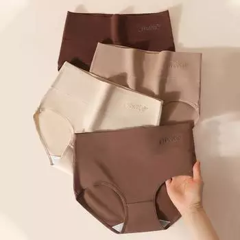 4 шт., утягивающие хлопковые трусики с высокой талией, женские трусики больших размеров, дышащие трусики, утягивающие женские трусы M