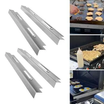 4 шт. Ветрозащитных экранов для гриля Blackstone Griddle Магнитный ветрозащитный экран для гриля Аксессуары для задней части L серебряный