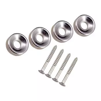 4 шт. Винты для крепления грифа к корпусу гитары, ферулы, втулки для соединения грифа, болты для аксессуаров для электрогитары серебряный