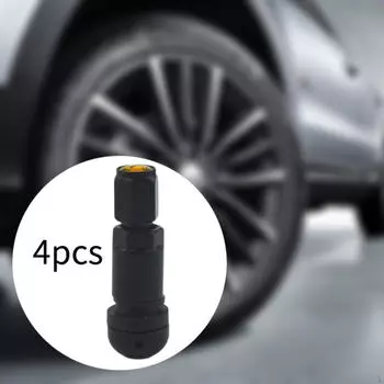 4 шт. в упаковке колпачка штока вентиля шины для бескамерных шин, запасные части чёрный