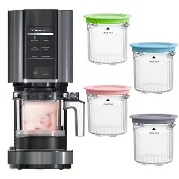 4 шт. в упаковке по 16 унций сменные стаканчики для мороженого с цветными крышками герметичные контейнеры для мороженого для Ninja Creami Breeze NC100/NC200