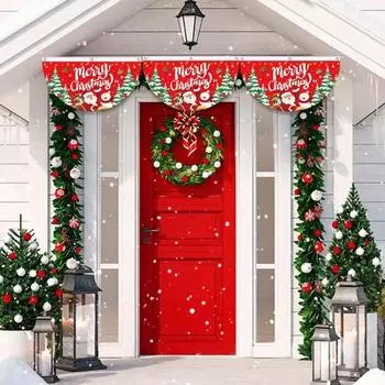4 шт. в упаковке, рождественские флажки-веера, Счастливого Рождества, Санта, приветственный баннер, украшение для вечеринки, украшение для дома, сада, окна 4pcs