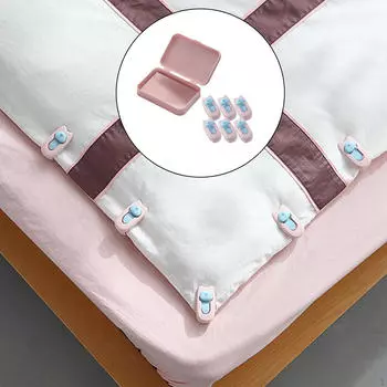 6 шт. в упаковке в форме медведя, зажимы для простыней, держатели для одеял и одежды светло-розовый