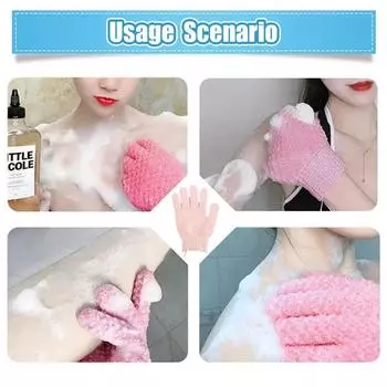 4 шт. ванна для пилинга отшелушивающие перчатки для тела варежка для душа скраб массаж для тела скраб губка для мытья кожи увлажняющий спа
