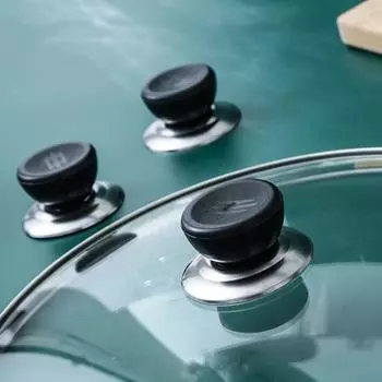 4 шт. верхняя ручка крышки кастрюли, термостойкая универсальная кухонная посуда для мытья в посудомоечной машине, крышка кастрюли, ручка для замены, комплект для замены 4pcs