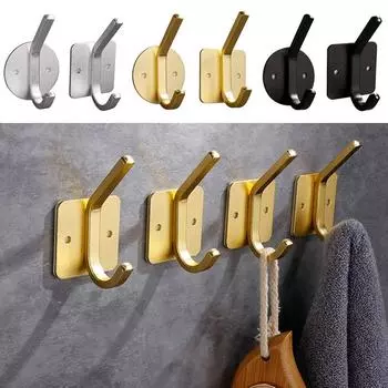 4 шт. вешалки металлические матовые клейкие крючки из нержавеющей стали держатели для банных полотенец крючок для полотенец настенные крючки
