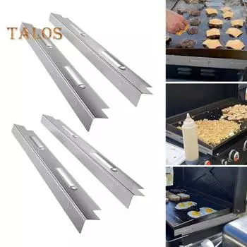 4 шт. ветрозащита для сковороды Blackstone, магнитный ветроотражатель для гриля, аксессуары для задней крышки для смазки и боковой полки, подарки для барбекю L серебряный