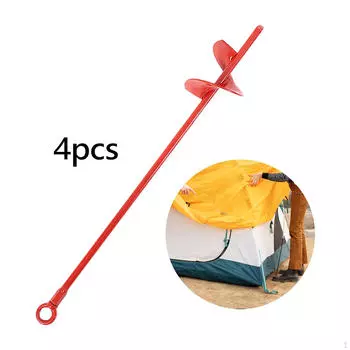 4 шт. винт для крепления к земле в оборудовании для кемпинговой палатки, многоцелевые анкеры для заземления, прочные чёрный