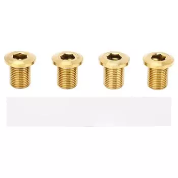 4 шт. винт для передней звездочки велосипеда золотистый металлический обработанный на станке с ЧПУ противооткручивающийся винт для передней звездочки шоссейного велосипеда 580
