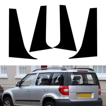 4 шт. внешние детали автомобиля, стойки, дверные и оконные накладки, наклейки для Skoda Yeti 2010-2017