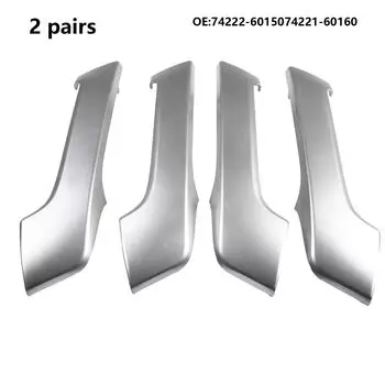 4 шт. внутренняя отделка дверной ручки для Toyota, Land, Cruiser, Prado 2010-2017 внутренняя серебристая декоративная крышка дверной ручки CHINA