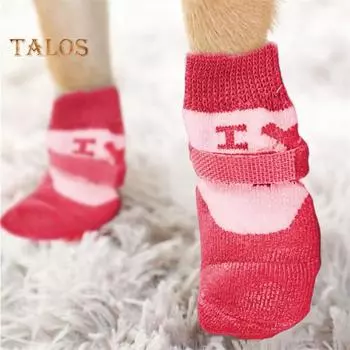 4 шт. водонепроницаемая обувь для домашних животных противоскользящие ботинки для домашних животных защита лап для прогулок зимняя теплая обувь для собак маленьких средних больших собак XL чёрный