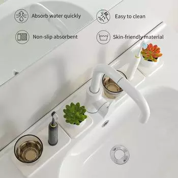 4 шт. водопоглощающий каменный поднос мгновенно высыхающий подставка под раковину кухонная губка лоток для мыла белый