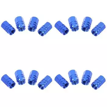 4 шт., воздушные колпачки для клапанов колес автомобиля из алюминиевого сплава, крышки штока (синий) Хайсс