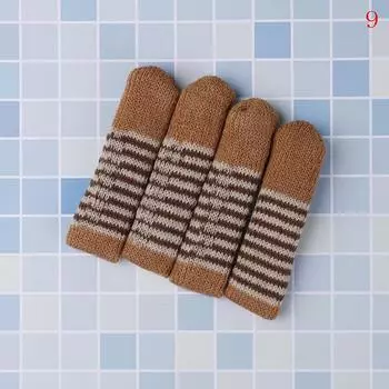 4 шт., вязаный чехол для ног, стула, ступни, защитные носки, рукава, защищают пол