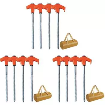 4 шт. ввинчивающиеся колышки для палаток, прочные 25 см, колышки для палаток для кемпинга и пешего туризма