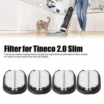 4 шт. высокоэффективный сажевый фильтр в сборе для Tineco 2.0 Slim для Floor One S5 COMBO набор фильтров для пылесоса