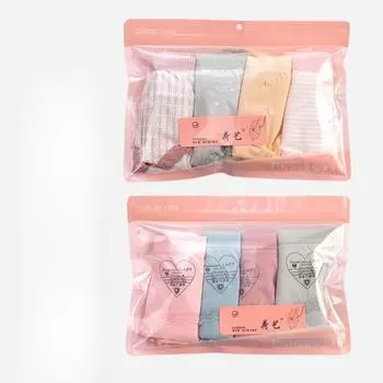 4 шт. высококачественные удобные трусики для девочек-подростков, хлопковые трусики-треугольники для девочек, дышащие удобные мягкие хлопковые трусики для студентов, летний комплект для женщин M