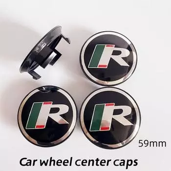 4 шт. x 59 мм, колпаки для центральных колес автомобиля с буквой R для X-Type S-Type F-Type XJ XF XE XK, аксессуары для стайлинга автомобилей зелёный