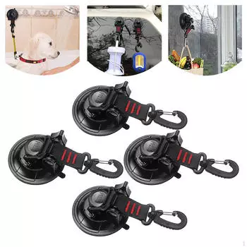 4 шт. Якорные чашки на присоске с крючками Многофункциональный прочный крючок для палатки No Clips