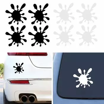 4 шт. забавные наклейки на автомобиль Vernice Macchia Divertente Paint Stain Motorcycles Auto Decoration ПВХ наклейки виниловая наклейка чёрный