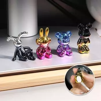 4 шт. забавный медведь центральная консоль украшения приборная панель автомобиля украшения аксессуары офис подарки для дома украшения авто декор украшения