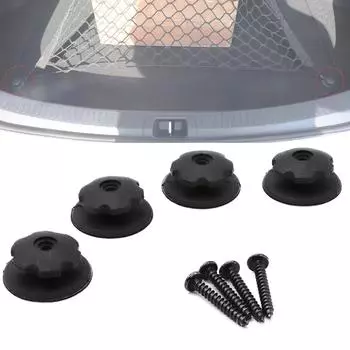 4 шт., задняя грузовая сетка для багажника, органайзер для хранения, сменные крючки, комплект монтажного оборудования, 2 способа установки автомобильных аксессуаров