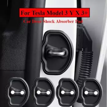 4 шт., заглушка для двери автомобиля, силиконовая пряжка для замка двери автомобиля, защитный чехол от столкновений для Tesla MODEL Y Model 3