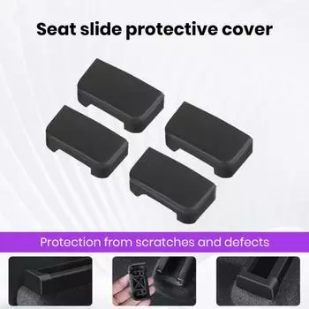 4 шт. заглушки для направляющих автомобильного сиденья, противоударная резиновая заглушка, ограничители направляющих для заднего сиденья, защита от царапин, резиновый защитный чехол для Tesla Model 3/Y 2020 set