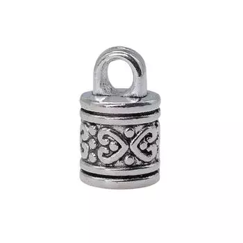 4 шт. заглушки с кисточками, компоненты ювелирных изделий, аксессуары, античное серебро, цвет цинкового сплава, 16X10X10 мм