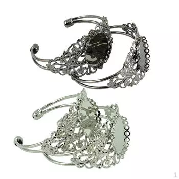 4 шт. Заготовка для браслета из латуни, подставка для стеклянного кабошона 25 мм