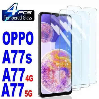4 шт. закаленное стекло 9H для OPPO A77 A77s защитное стекло для экрана for Oppo A74 5G чистый