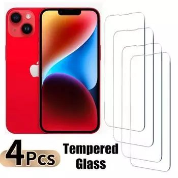 4 шт. закаленное стекло для iPhone 15 14 13 12 11 Pro XR X XS Max Защитная пленка для экрана iPhone 11 Pro Max Mini 15 Plus Стекло iphone 11 чистый