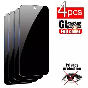 4 шт. закаленное стекло для Samsung Galaxy A55 A35 A54 A34 A15 A14 Redmi 9A 9C 10C 12C 13C Note 13 12 11 10 Pro 9S 5G 4G антишпионская защита экрана